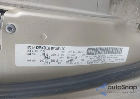 2010 Dodge Grand Caravan Sxt from USA, damaged, VIN 2D4RN5DX4AR238330